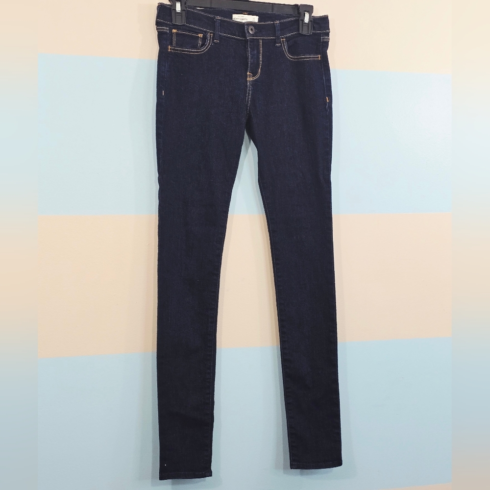 Abercrombie & Fitch Girls Dark Blue Skinny Jeans - Picture 3 of 8